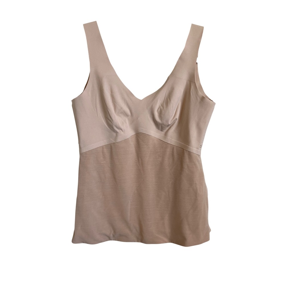 Honeylove Cami Sand Beige V-Neck Smoothing Shapewear Tank Top Medium